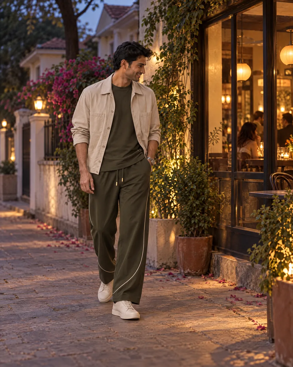 The same set with a light jacket at dusk.