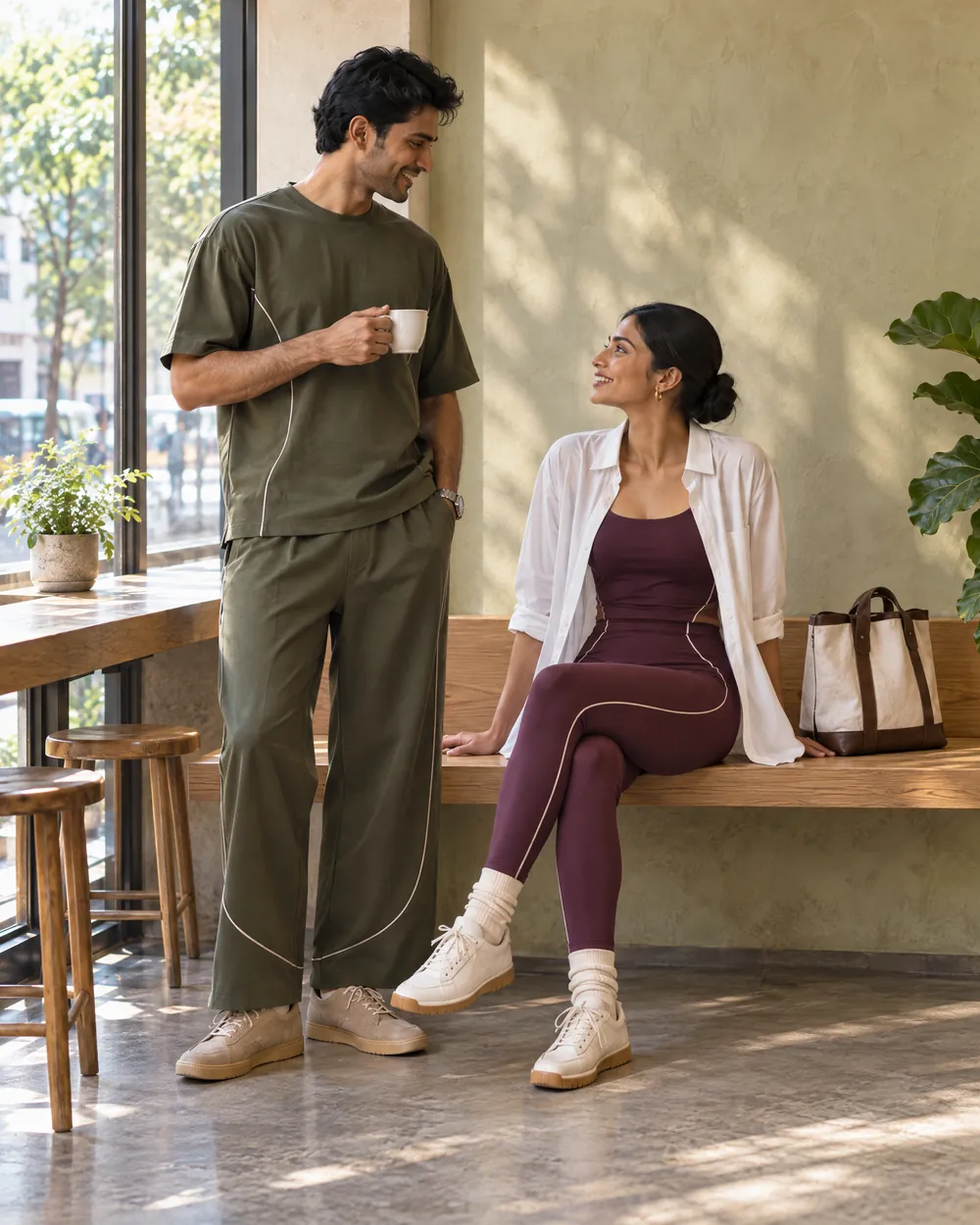 The same set at a coffee bar.