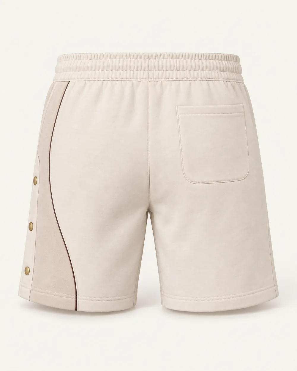 Athleisure shorts, back view