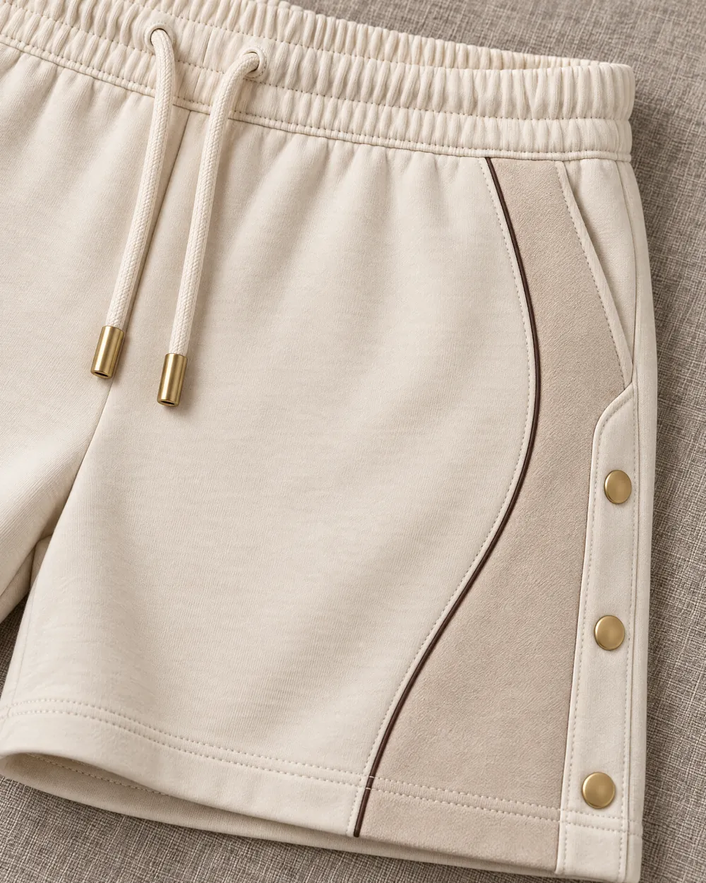 Athleisure shorts, detail