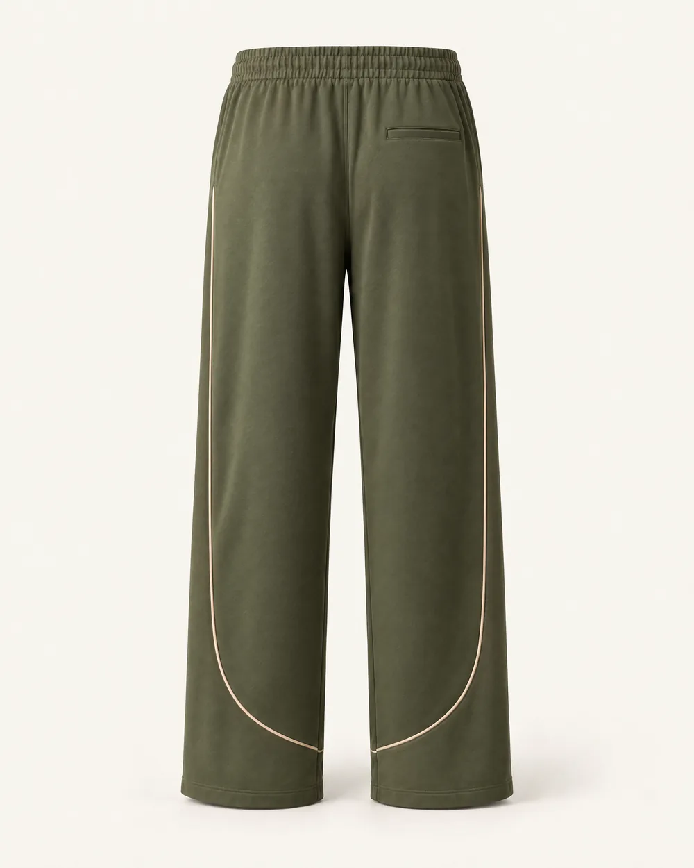 Wide-leg pants, back view