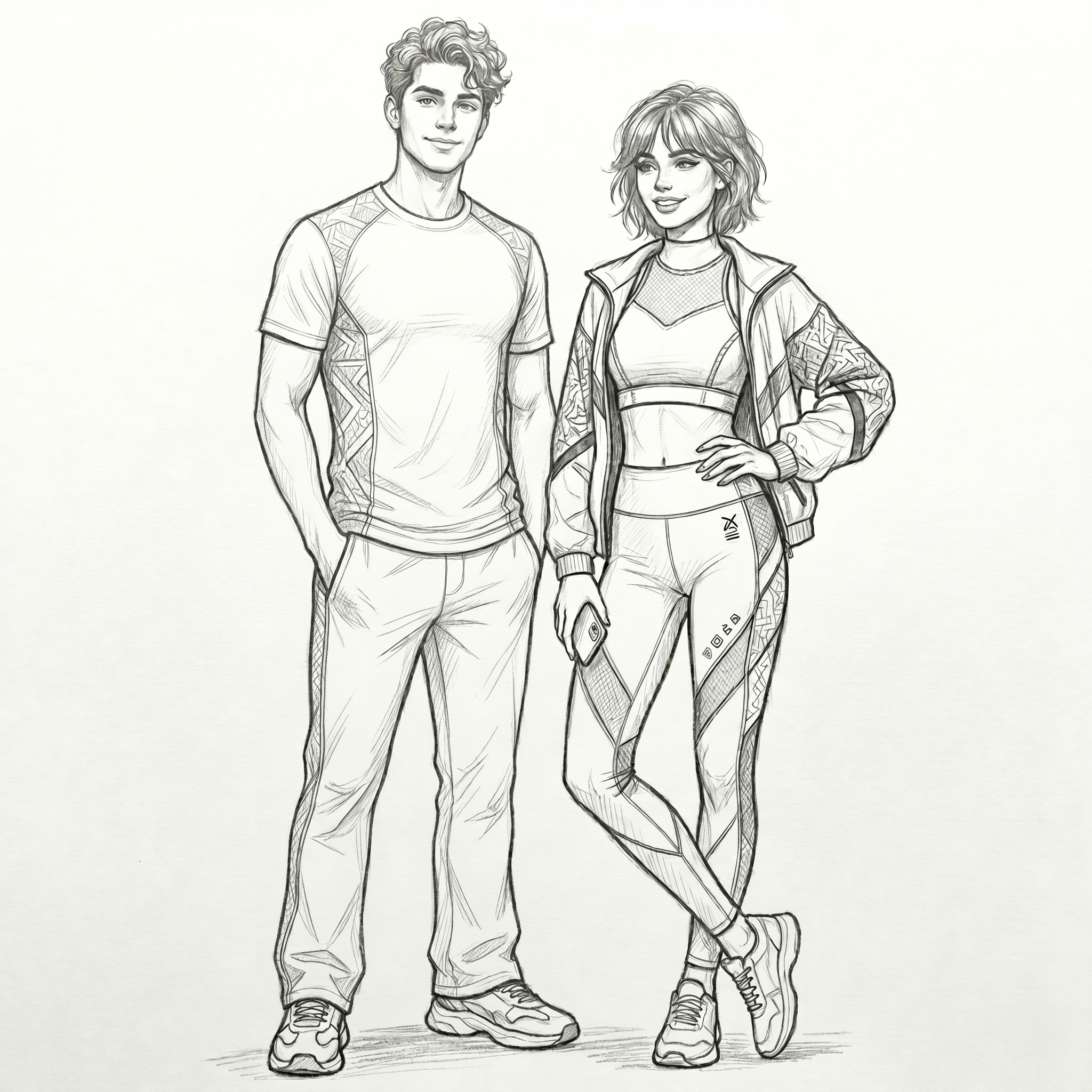 Zaflick athleisure — couple in one-outfit-all-day premium athleisure, Hyderabad